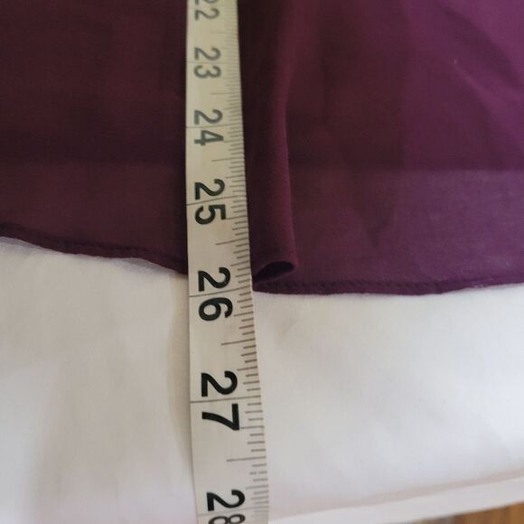 Calvin Klein Purple Women's Sleeveless Top with Chiffon Overlay - Picture 5 of 7